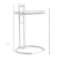 Mesa auxiliar de diseño Eileen Gray Table Nest Dream - 28
