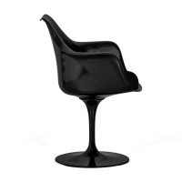 Chaise Lotus Arms All Black avec coussin en coton FURNMOD - 6