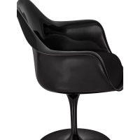 Lotus Arms All Black stoel met katoenen kussen FURNMOD - 7
