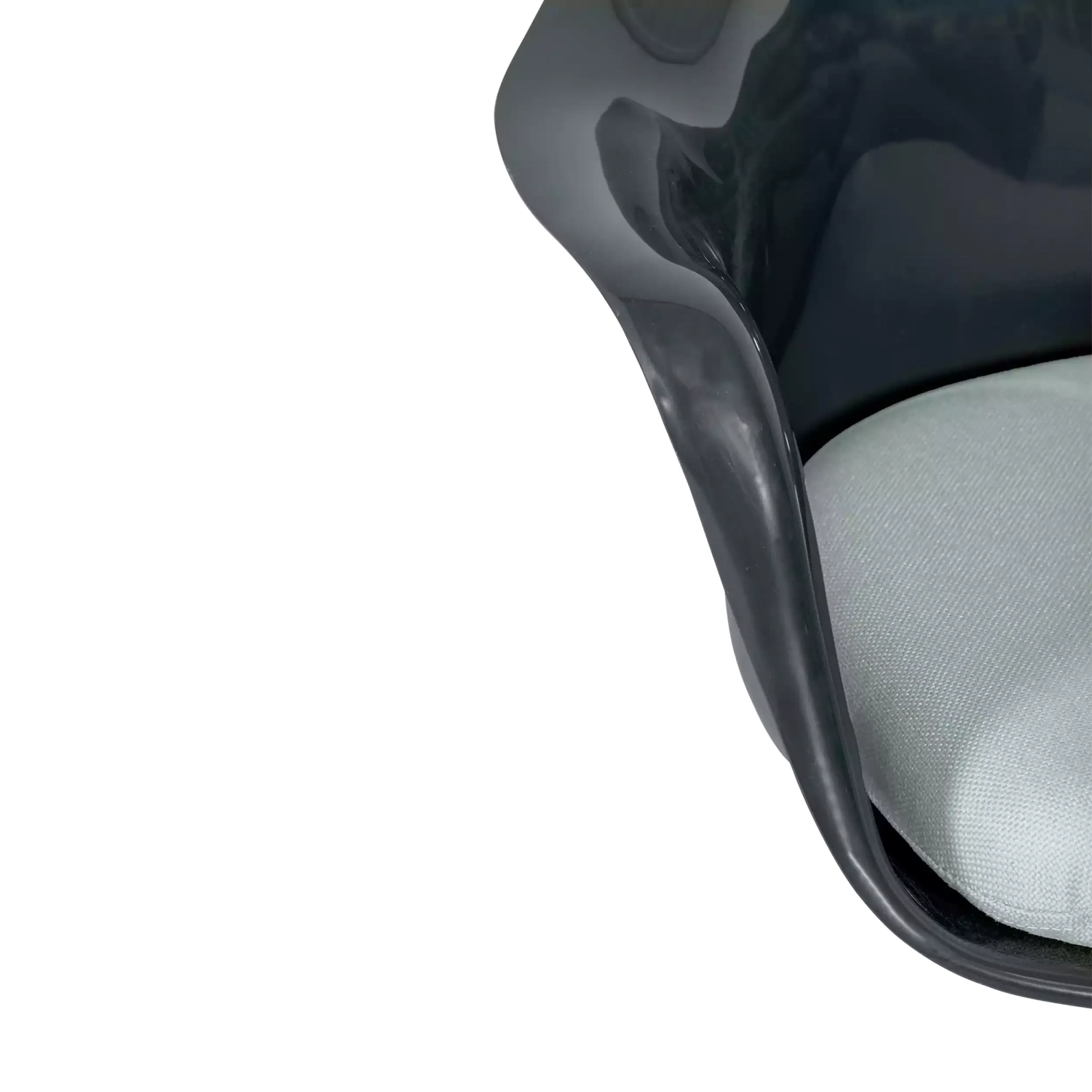 Chaise Lotus Arms All Black avec coussin en coton FURNMOD - 17