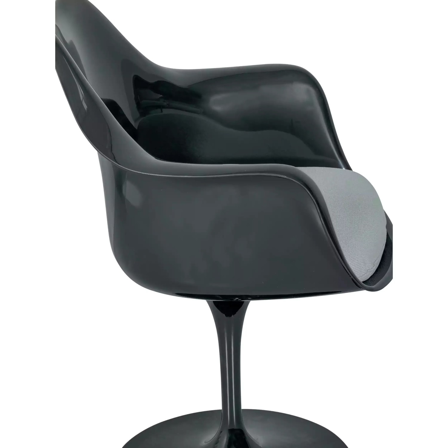 Sedia Lotus Arms All Black con cuscino in cotone FURNMOD - 16