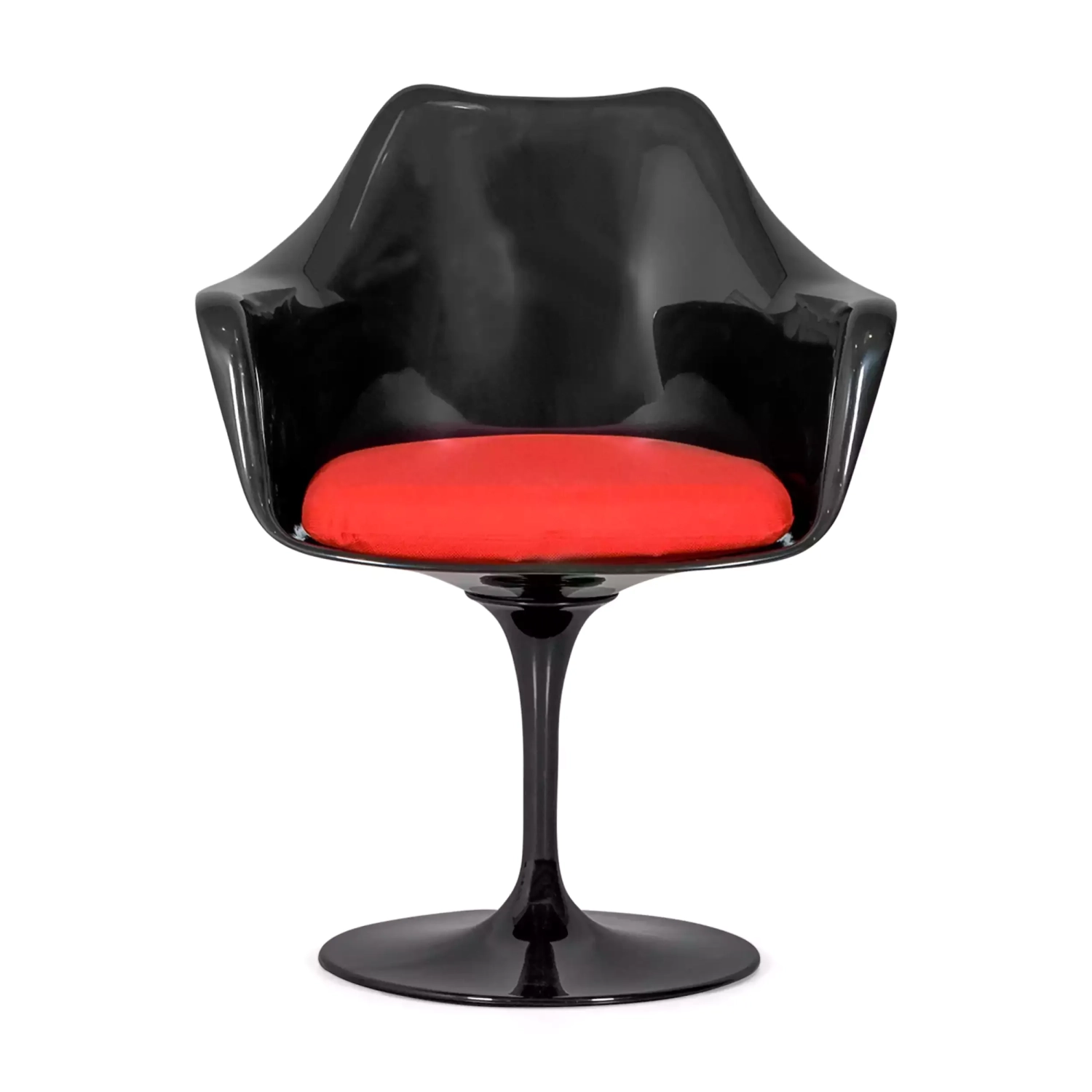 Lotus Arms All Black stoel met katoenen kussen FURNMOD - 22