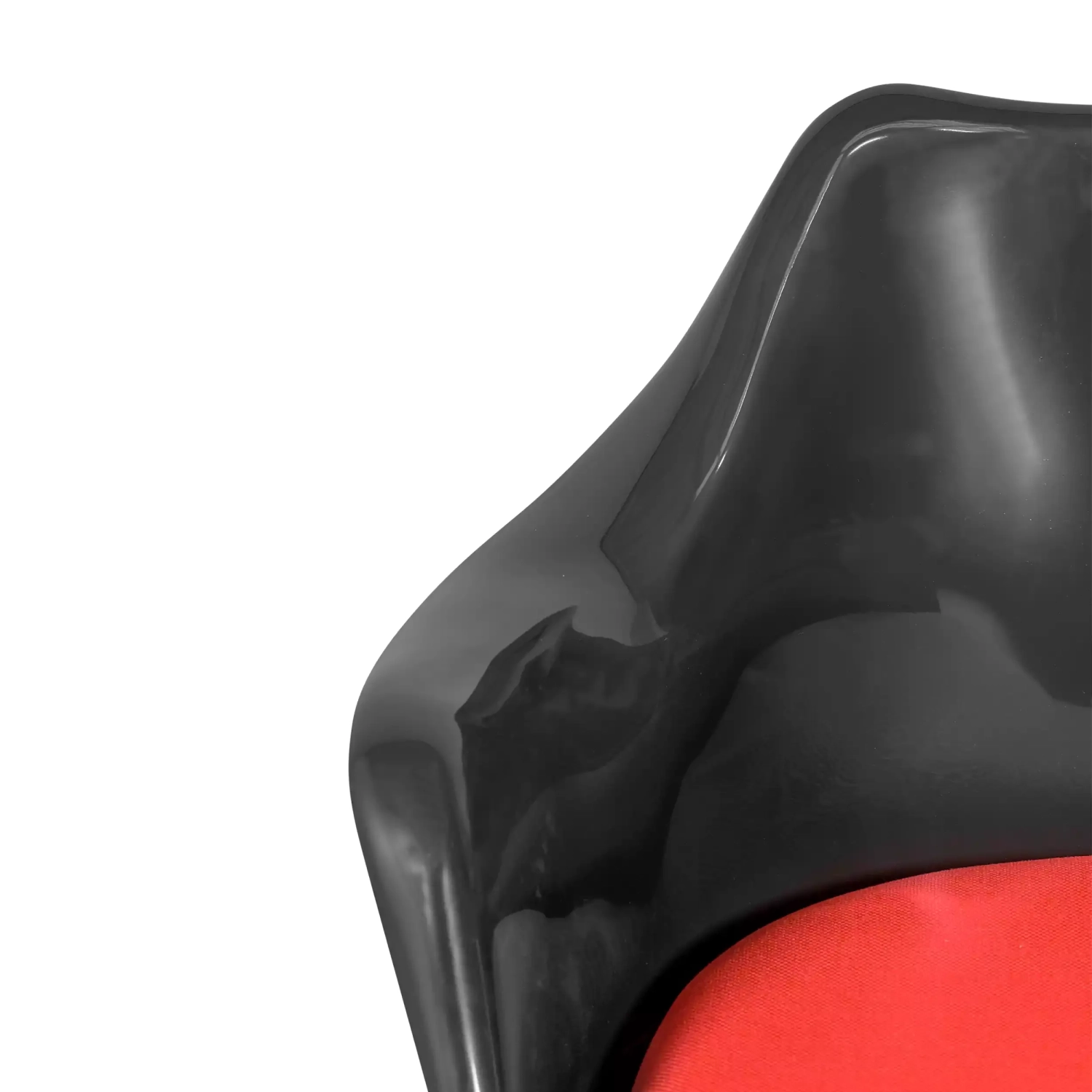 Chaise Lotus Arms All Black avec coussin en coton FURNMOD - 21