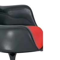 Stuhl Lotus Arms All Black mit Baumwollkissen FURNMOD - 29