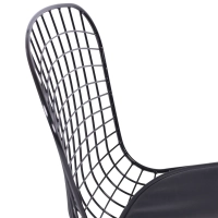 Chaise de salle à manger en acier noir Berta FURNMOD - 6