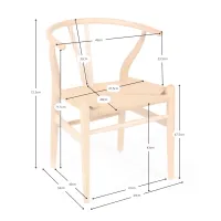 Sedia Wish CH24 Fatta a Mano in Legno di Frassino FURNMOD - 17