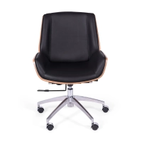 Italian leather and walnut office chair Nordic Nest Dream - 3