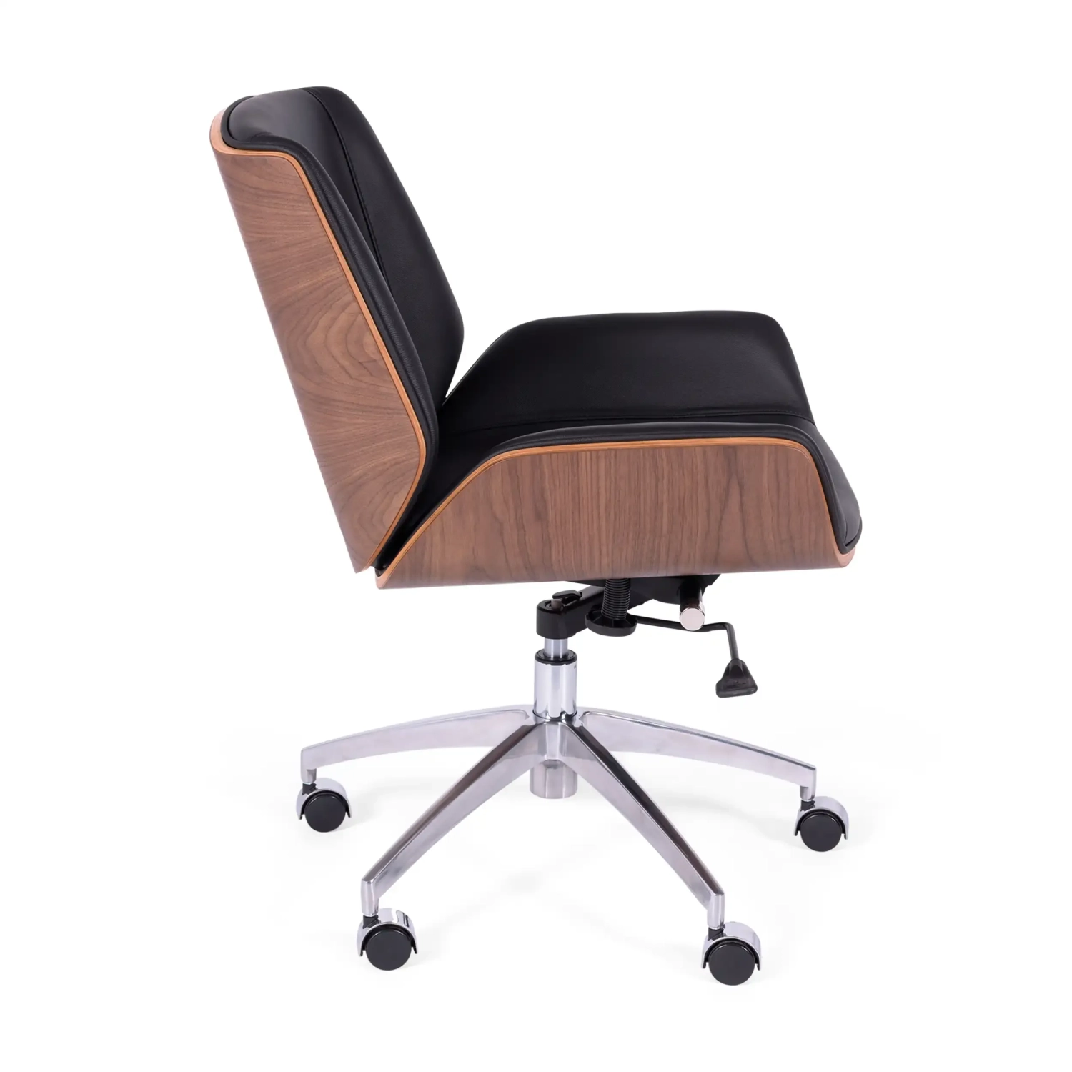 Silla de oficina de piel italiana y madera de nogal Nordic Nest Dream - 6