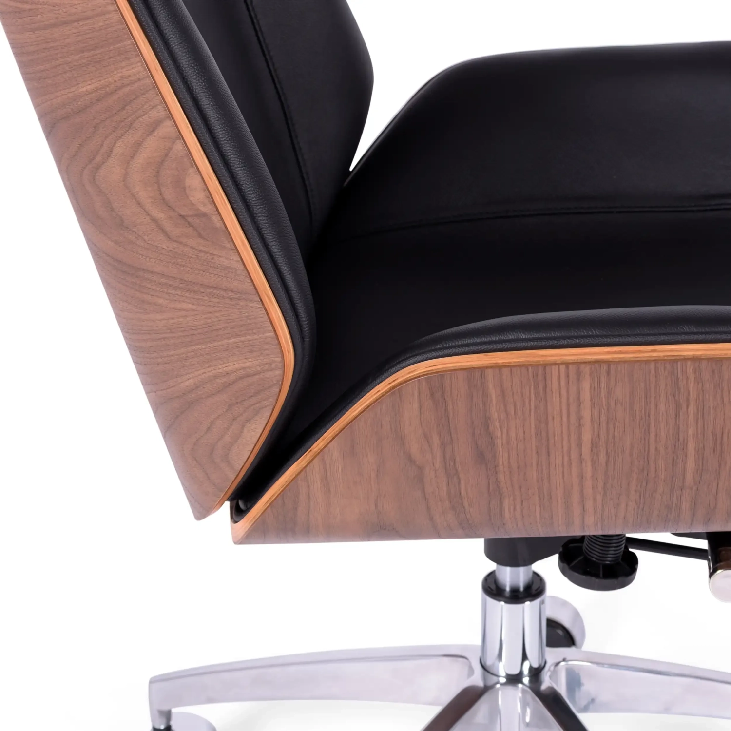 Italian leather and walnut office chair Nordic Nest Dream - 7