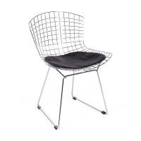 Replica stoel Bertoia "High Quality" in verchroomd staal van de beroemde ontwerper Hans J. Wegner