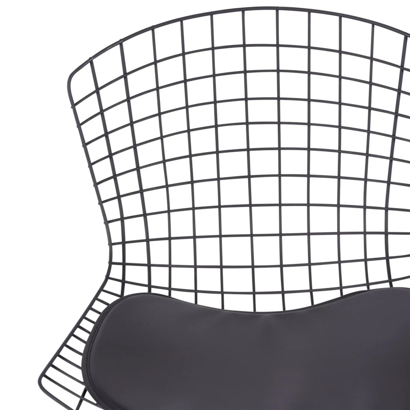 Replica Bertoia stoel in zwart staal - metalen stoelen - MuebleDesign