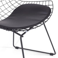 Replika krzesła Bertoia z czarnej stali - Metalowe krzesła - MuebleDesign