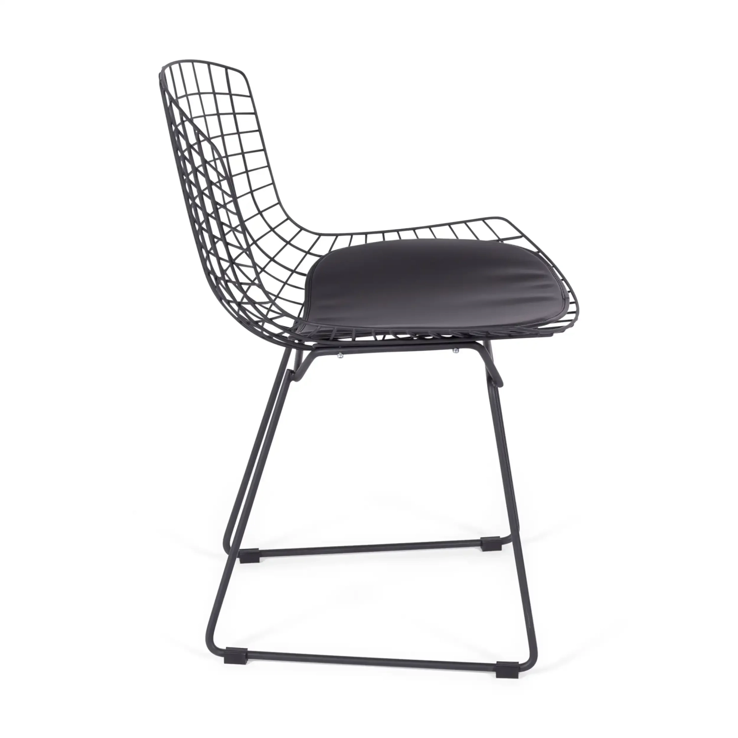 Replika židle Bertoia v černé oceli - kovové židle - MuebleDesign