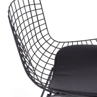 Replika krzesła Bertoia z czarnej stali - Metalowe krzesła - MuebleDesign