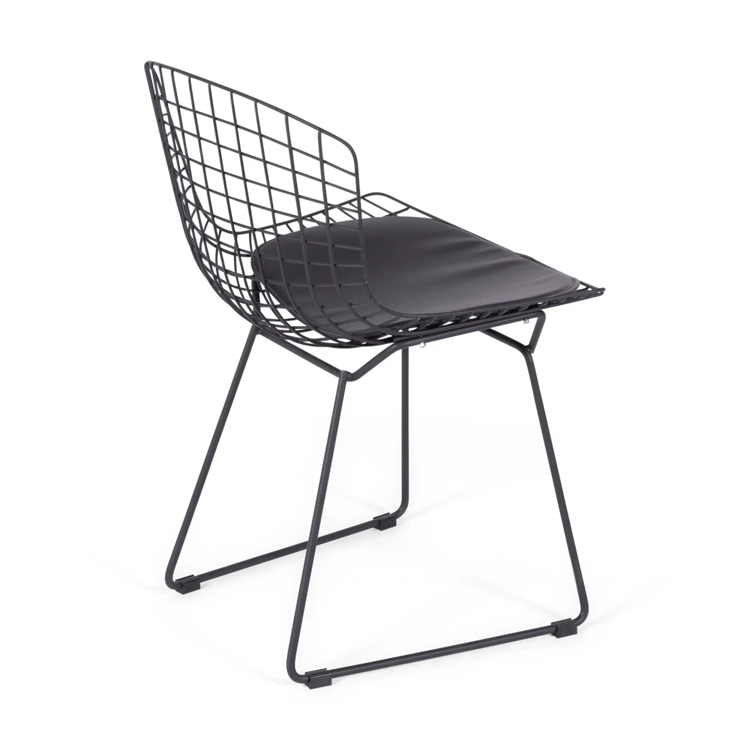 Replika Bertoia stol i svart stål - Metallstolar - MuebleDesign