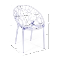 Replika židle Chrystal Transparent - Zahradní židle - Mobelarium