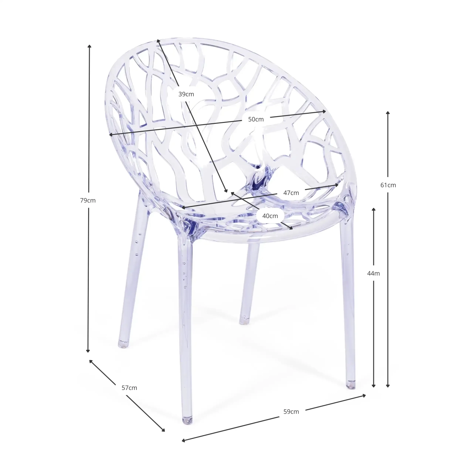 Cadeira Chrystal transparente - Cadeiras de jardim - Mueble Design