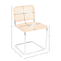Židle Cesca levná židle z oceli, buku a ratanu 🪑 | Mueble Design