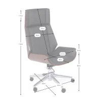 Nordic Highback bureaustoel in walnoot - Bureaustoelen - Icon Mobiel