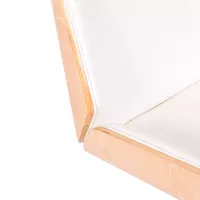 Chaise de bureau Nordic Highback en érable et éco-cuir blanc - Meubles Concept