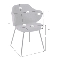 Sedia da pranzo imbottita Hope - Sedie imbottite - Mueble Design