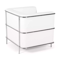 Torino 1-sitziges modernes Sofa aus Leder und verchromtem Stahl - Mobelarium