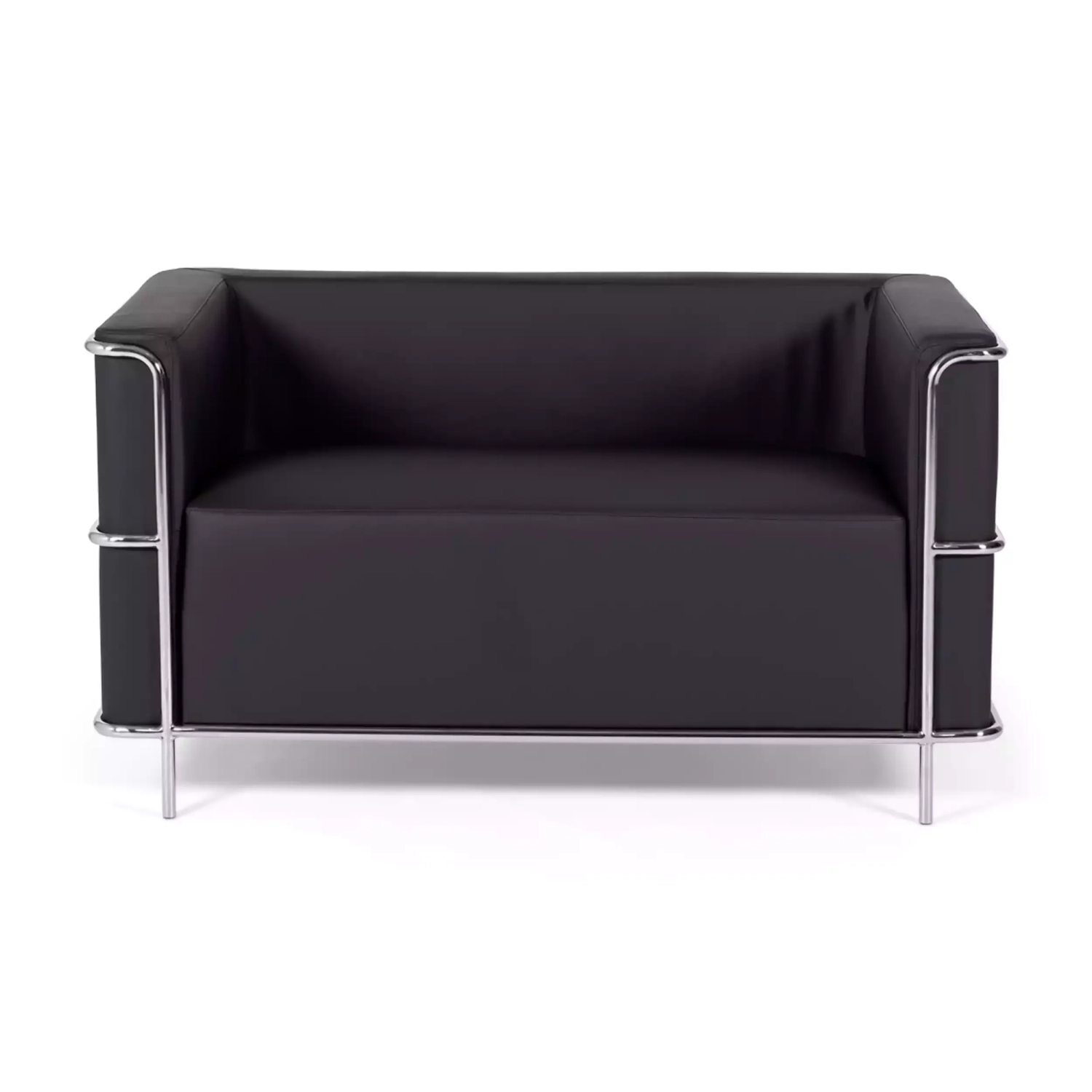 Torino 2-istuttava sohva eko-nahkaa ja kromattua terästä 🛋️ - Mobelarium