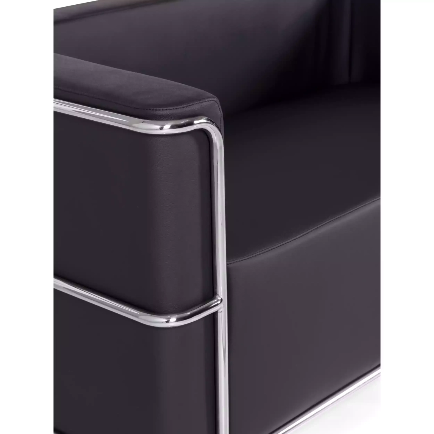 Torino 2 seater sofa in eco-leather and chromed steel 🛋️ - Mueble Design