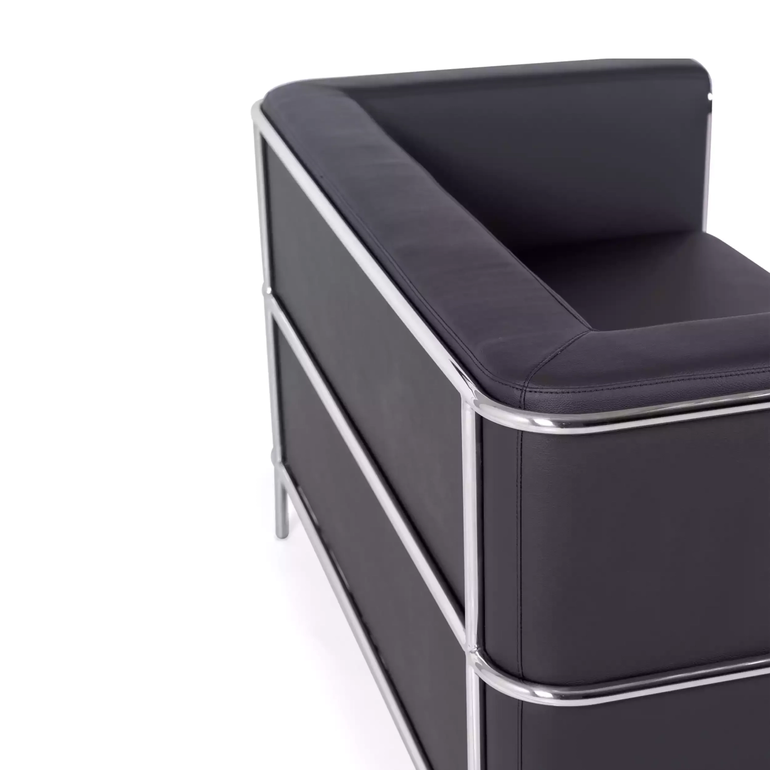Dvoumístná pohovka Torino z ekokůže a chromované oceli 🛋️ - Mobelarium