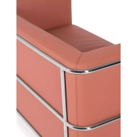 Torino 2 seater sofa in eco-leather and chromed steel 🛋️ - Mueble Design