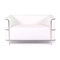 Canapé 2 places Torino en éco-cuir et acier chromé 🛋️ - Meubles Concept