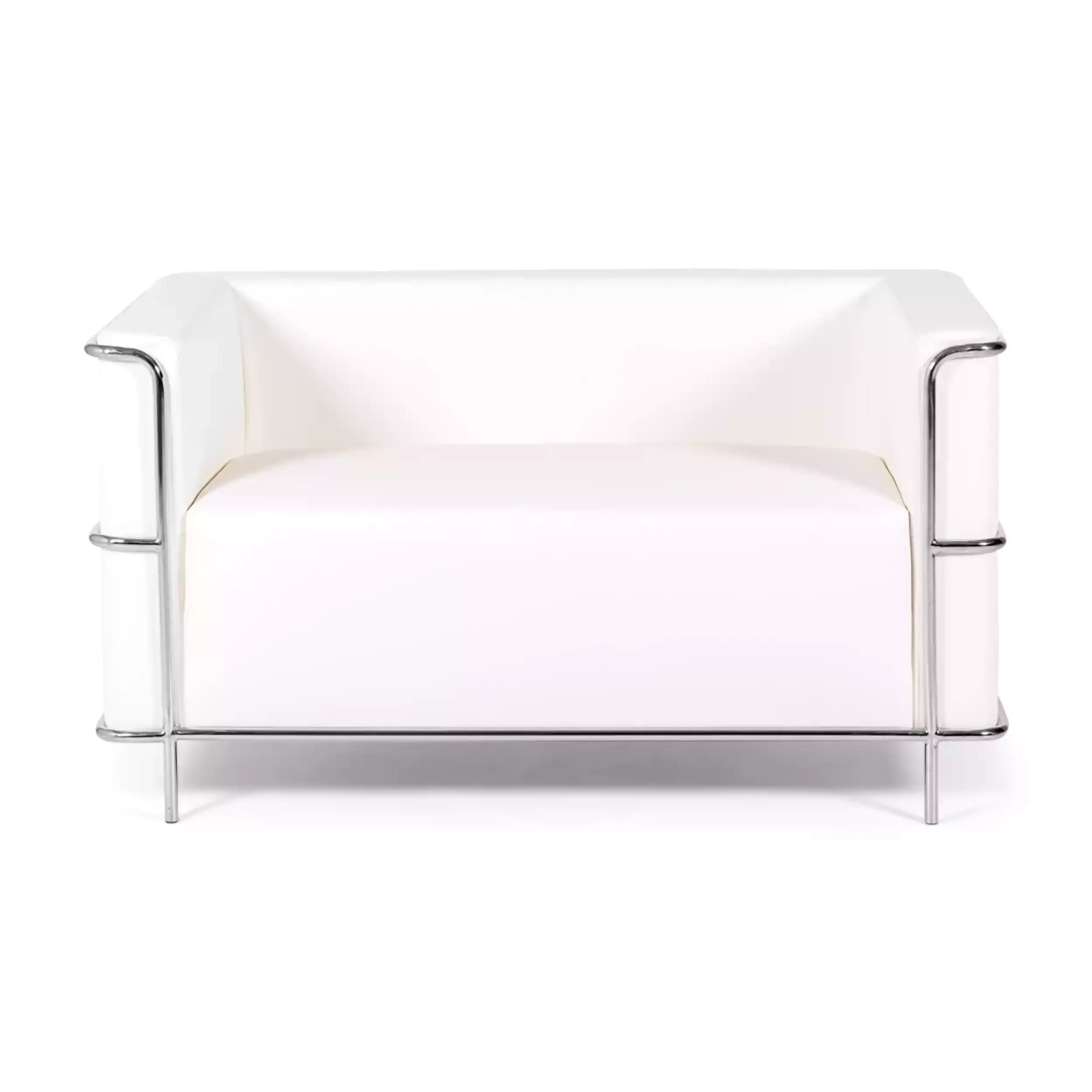 Dvoumístná pohovka Torino z ekokůže a chromované oceli 🛋️ - Mobelarium