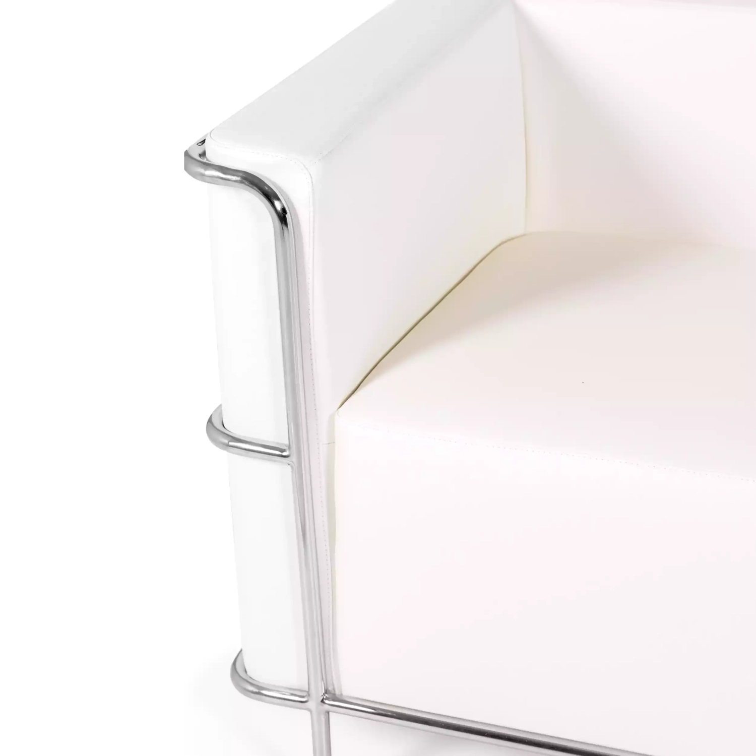 Sofá Torino 2 plazas en polipiel y acero cromado 🛋️ - Mueble Design