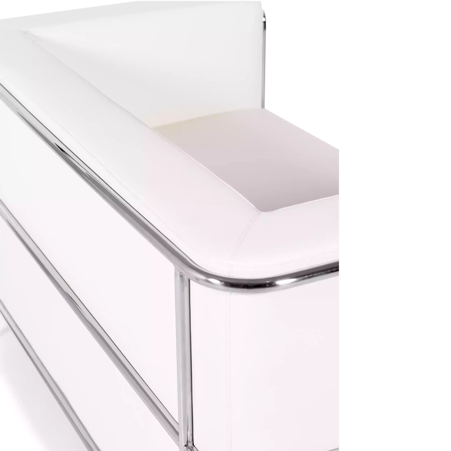 Canapé 2 places Torino en éco-cuir et acier chromé 🛋️ - Meubles Concept