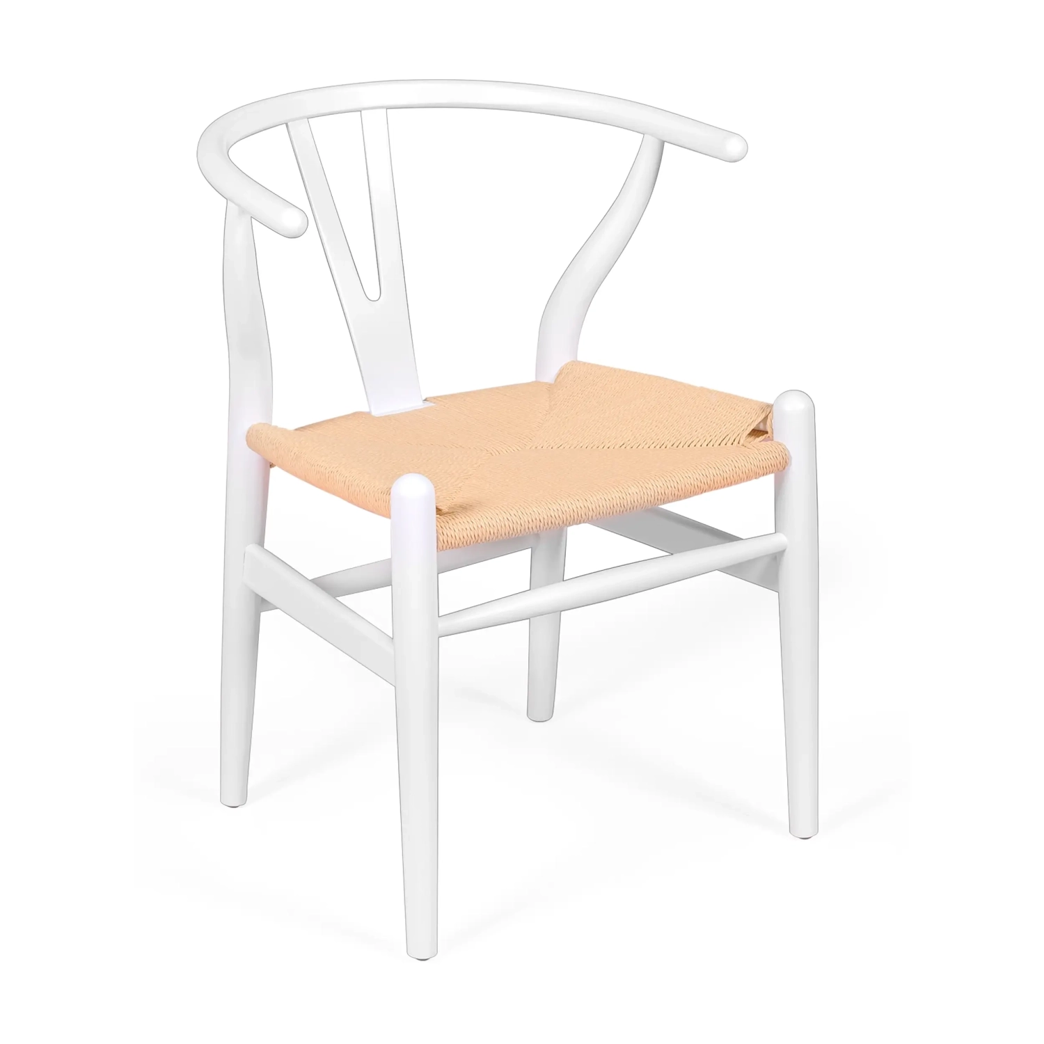 Replica della sedia Wishbone CH24 in legno colorato
