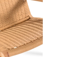 Poltrona Catani CH25 | Design scandinavo in frassino e corda naturale