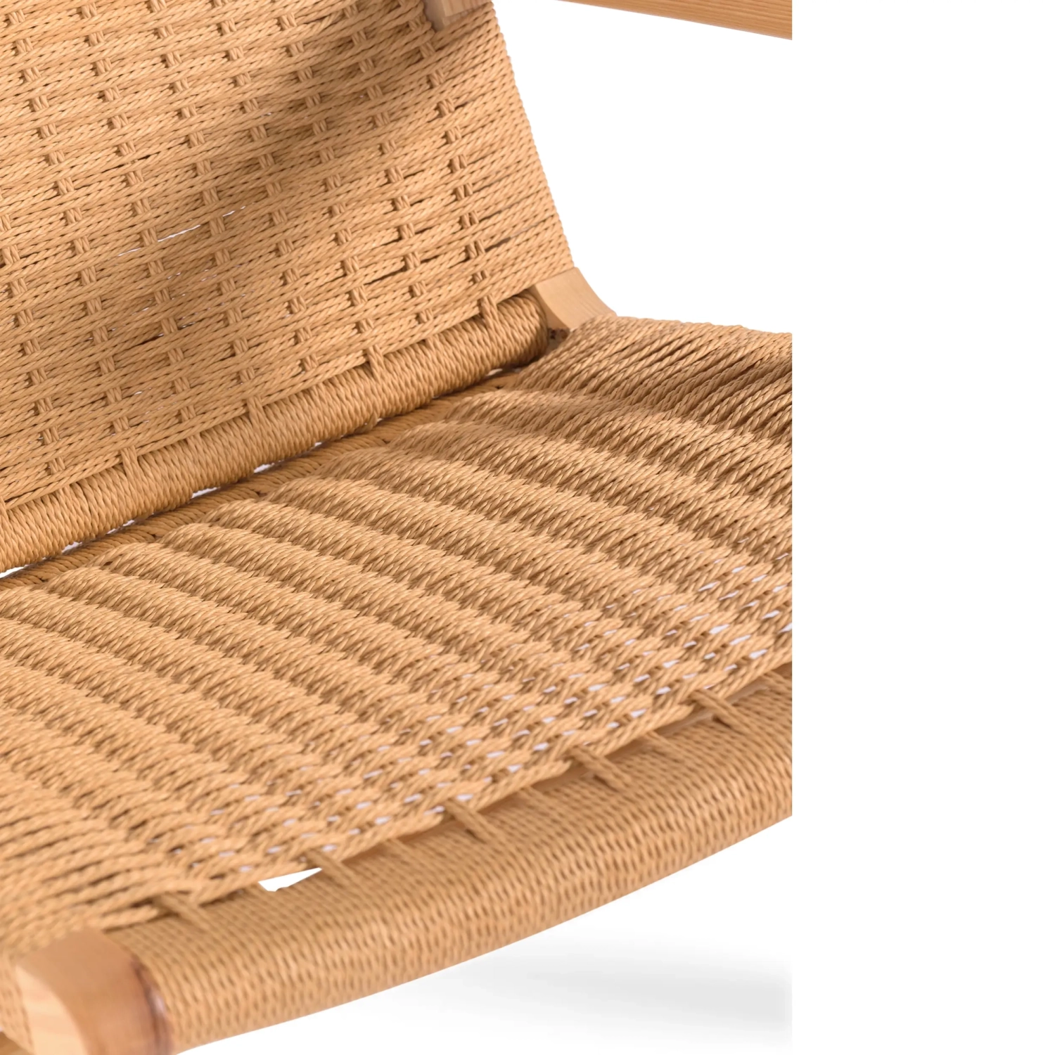 Poltrona Catani CH25 | Design scandinavo in frassino e corda naturale