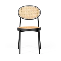 Chaise rétro Preston en rotin naturel - Design et chaleur - Meubles Concept