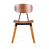 Krzesło Copine z drewna orzechowego | Przemysłowy design retro - Mobelarium
