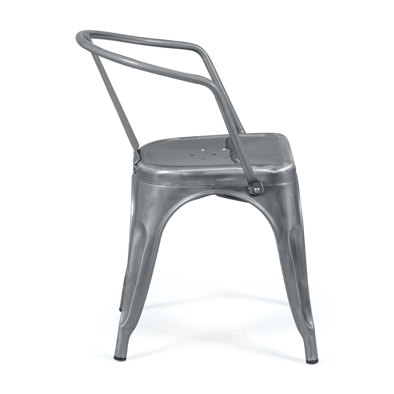 Sedia in metallo Bistro con braccioli - Impilabile e robusta Mobilie Design