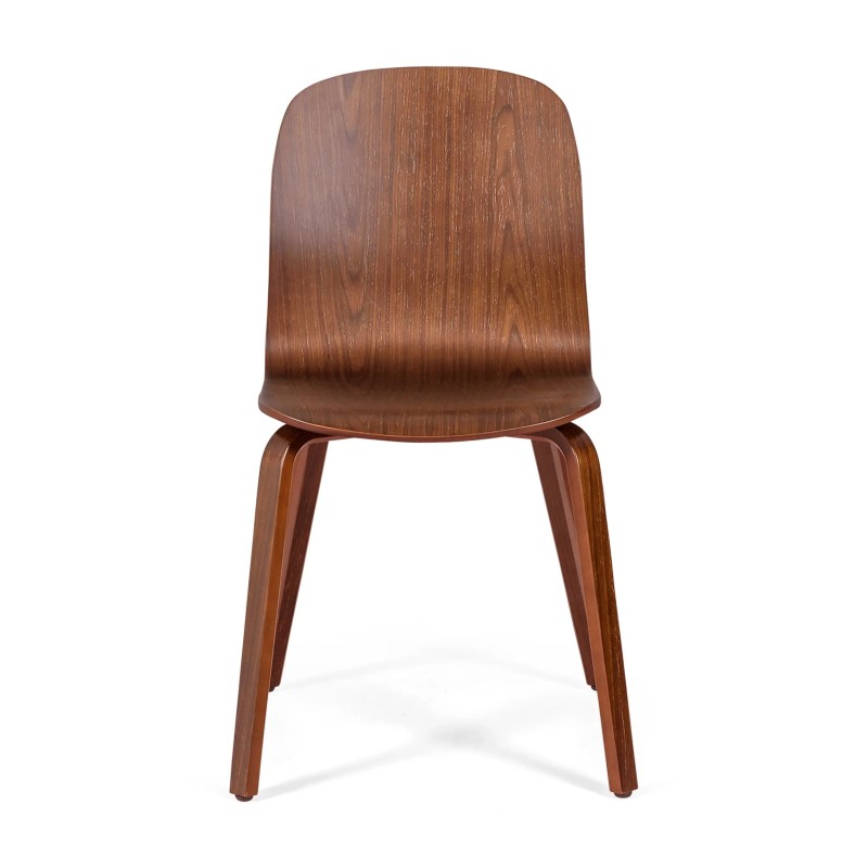 Design stoel Scandinavisch Hut in walnotenhout | Elegante Scandinavische stijl