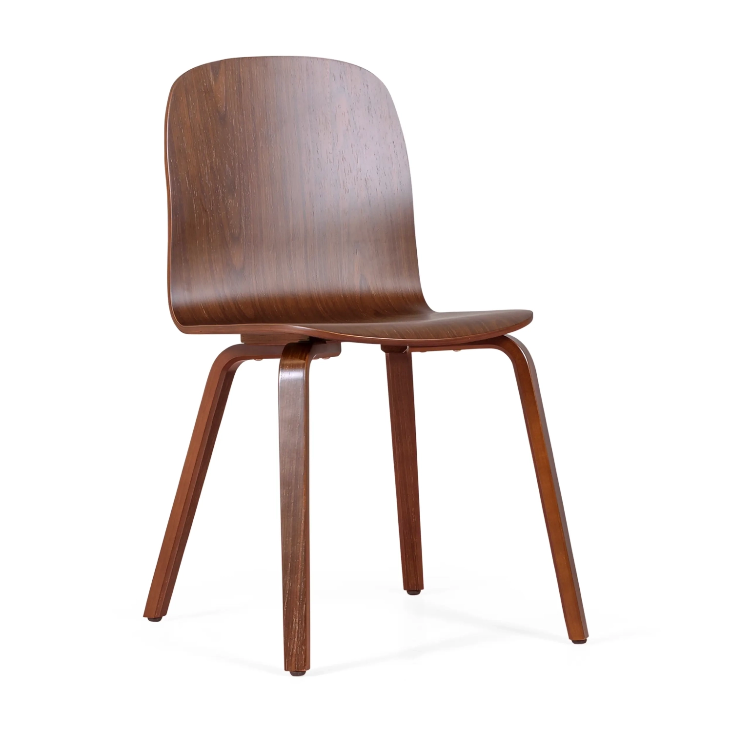 Cadeira de design Nórdica Hut em madeira de nogueira | Estilo escandinavo elegante