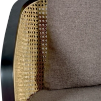 Leeds Natural Rattan Armchair mit Baumwollkissen : Vintage Style Skandinavisch