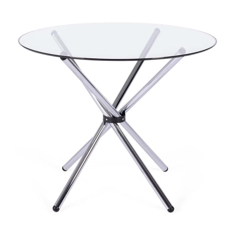 Okrągły szklany stół 80 cm | Nowoczesny design do kuchni i jadalni