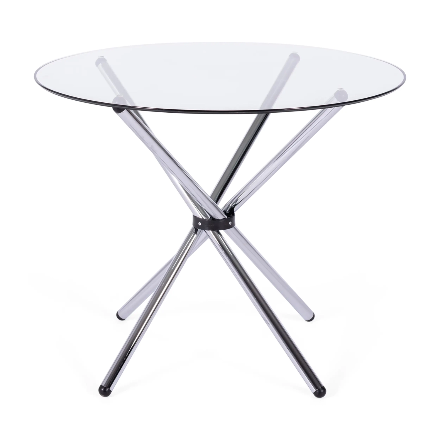 Kulatý skleněný stůl 80 cm | Moderní design do kuchyně a jídelny