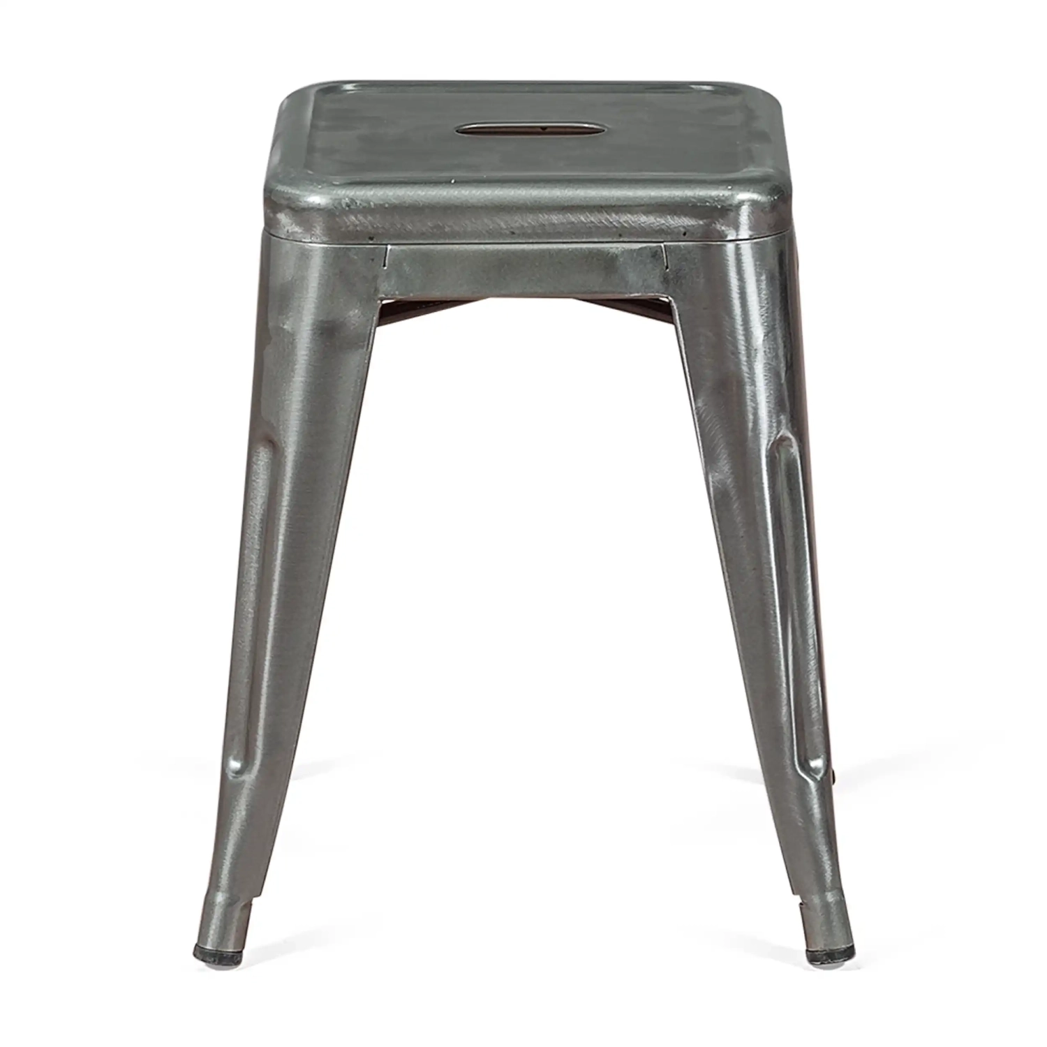 Tamborete Metálico Bistro 45 cm | Estilo industrial empilhável