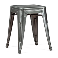 Hocker Metallisch Bistro 45 cm | Industrieller Stil Stapelbar