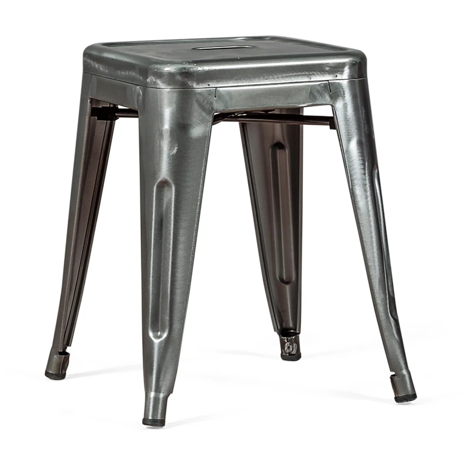Sgabello Bistro metallico 45 cm | Stile industriale impilabile