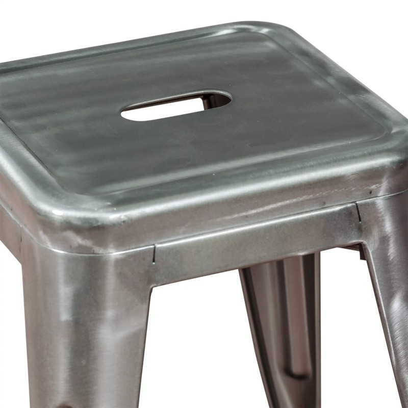 Stołek Metaliczny Bistro 45 cm | Styl industrialny Możliwość sztaplowania