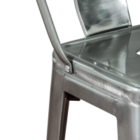 Barstoel Metalic met rugleuning - Industriële stoelen en krukken
